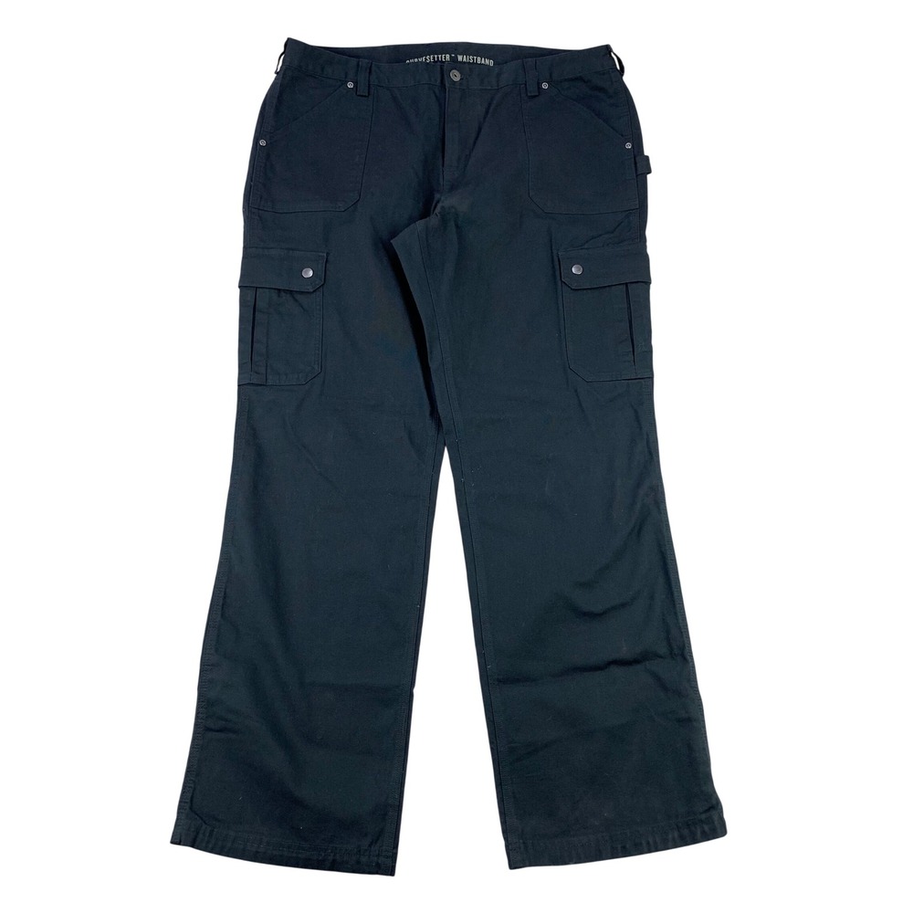 Duluth Trading Curvesetter Cargo Pants Men 16x33‎ Navy Workwear Cotton Stretch